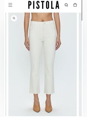 PISTOLA LENNON HIGH RISE CROP BOOT JEAN - Sandstone Size 28